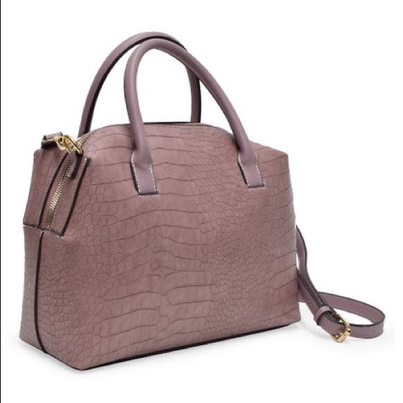 ADRIENNE VITTADINI | Croco Satchel Lilac - Picture 9 of 15